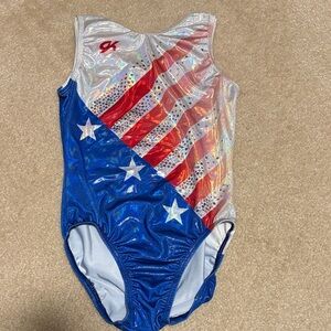 GK Red, White, and Blue Star Leotard